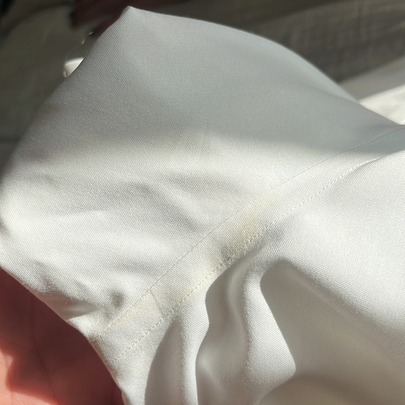 Men's Wrinkle-Free Pinpoint Oxford Cloth Shirt, Slim Fit white - Picture 6 of 6